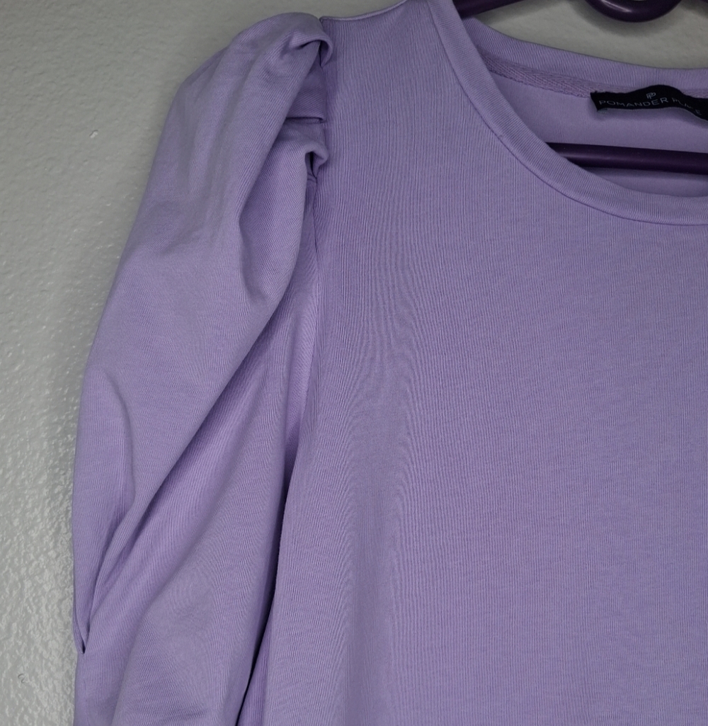 Tuckernuck Pomander Place Lavender Purple Puff Stella Dress Size Large - Picture 5 of 15